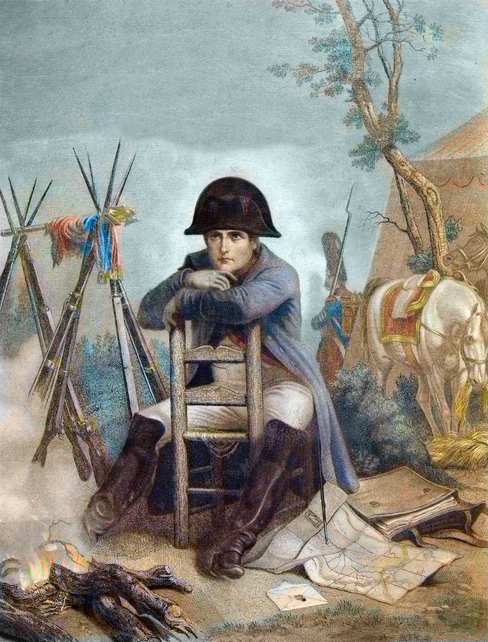 Napoléon au bivouac la veille de la bataille d