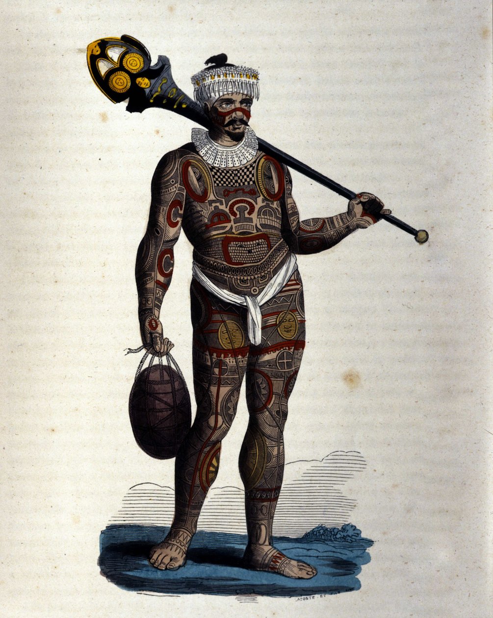 Autochtone de Nuku-Hiva (Îles Marquises). - Unknown artist