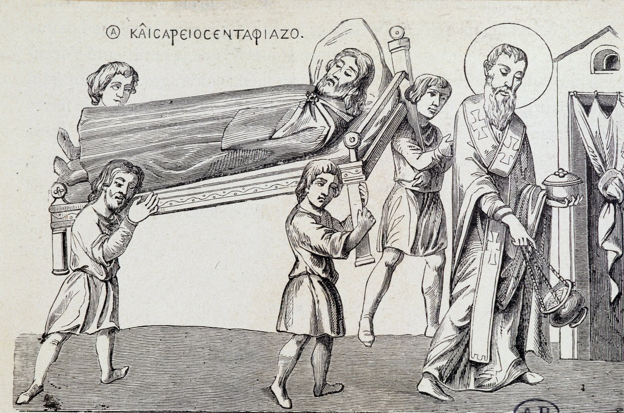 Obsèques de Saint Césaire par son frère Saint Grégoire, d