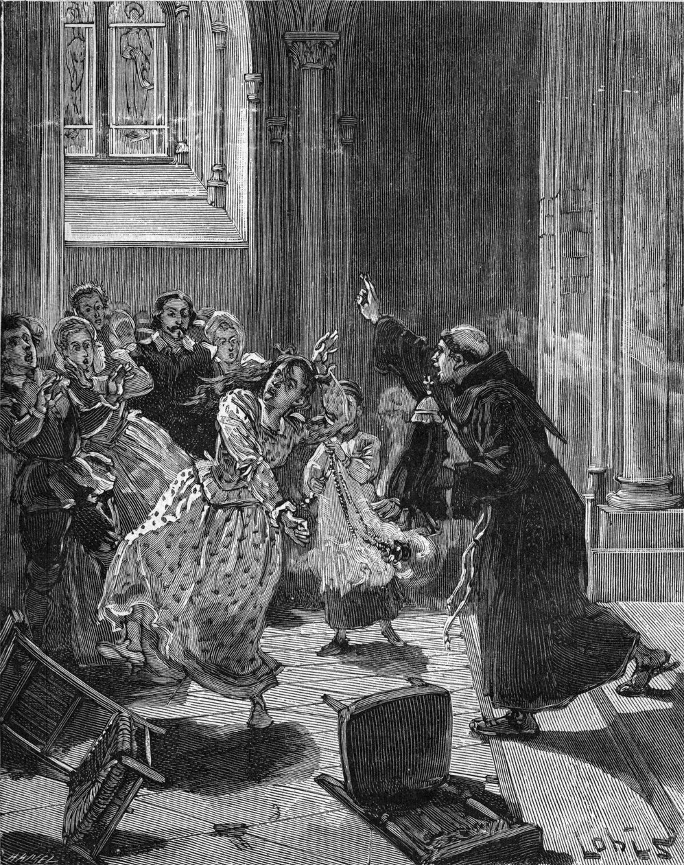 Paris, Église Sainte Geneviève (Sainte-Geneviève) (1599) : un moine capucin essayant d