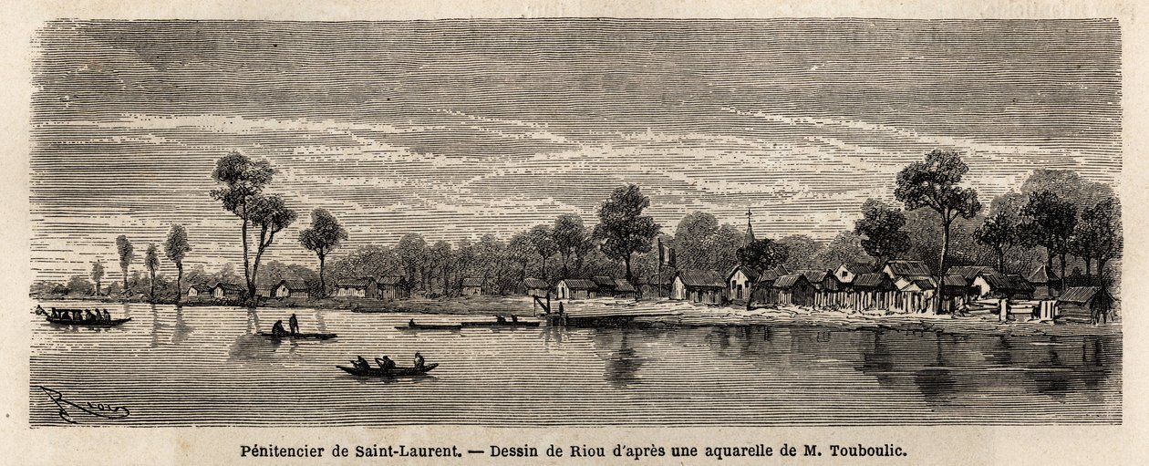 Pénitencier de Saint-Laurent de Guyane française, organisé pour la production de café et de coton - Unknown artist
