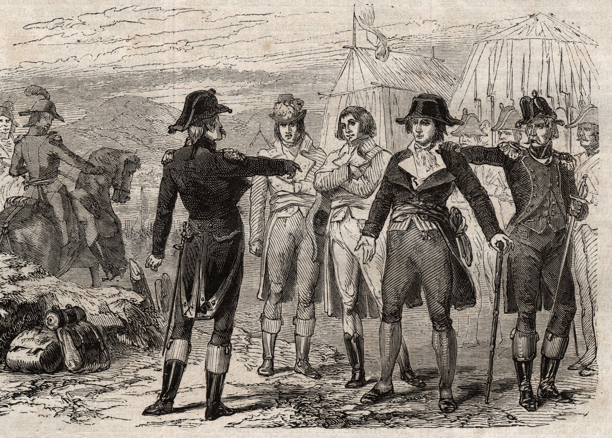 Pierre Antoine Antonelle (Pierre-Antoine Antonelle) (1747-1817) et ses amis arrêtés par ordre de Lafayette - gravure dans "Dictionnaire populaire illustré" - 1864 - par Joseph Décembre et Edmond Allonier - Unknown artist