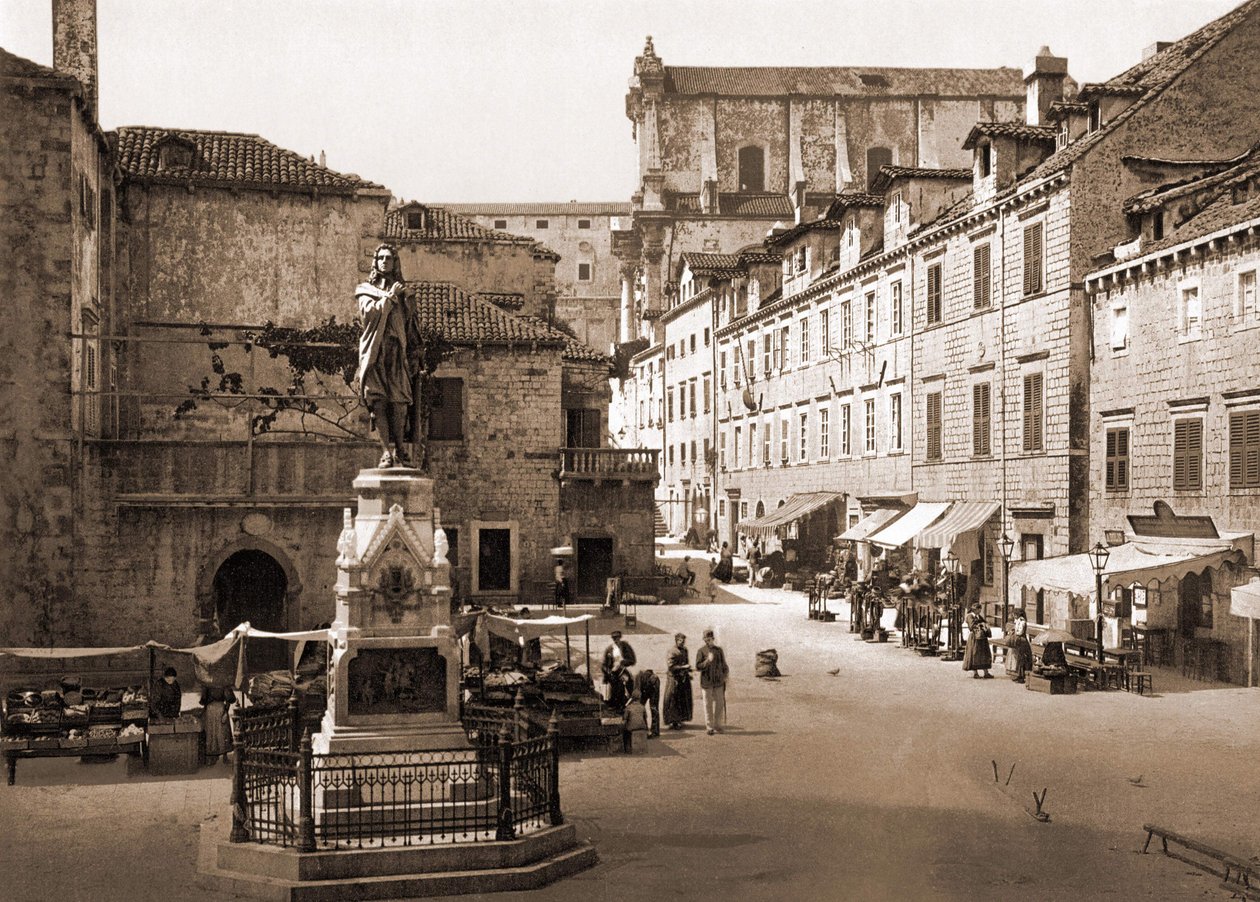 Place Gundulic à Raguse. Fin du 19ème siècle. - Unknown artist