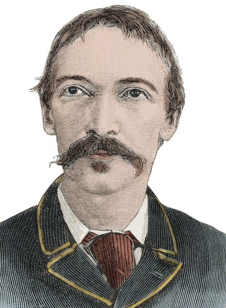 Portrait de Robert Louis Stevenson (1850-1894) - écrivain britannique - Unknown artist