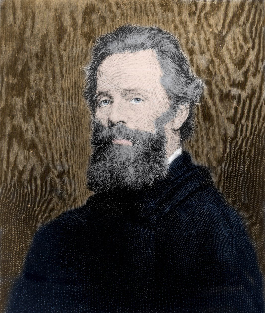 Portrait du poète et romancier américain Herman Melville (1819-1891). - Unknown artist