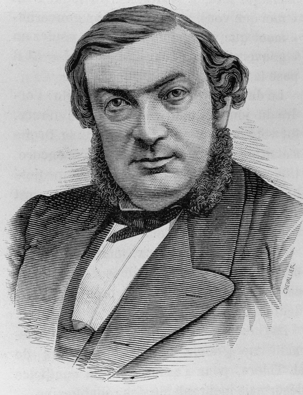 Portrait de Batbie. Gravure de la fin du 19ème siècle dans « Histoire de France » de H. Martin - Unknown artist
