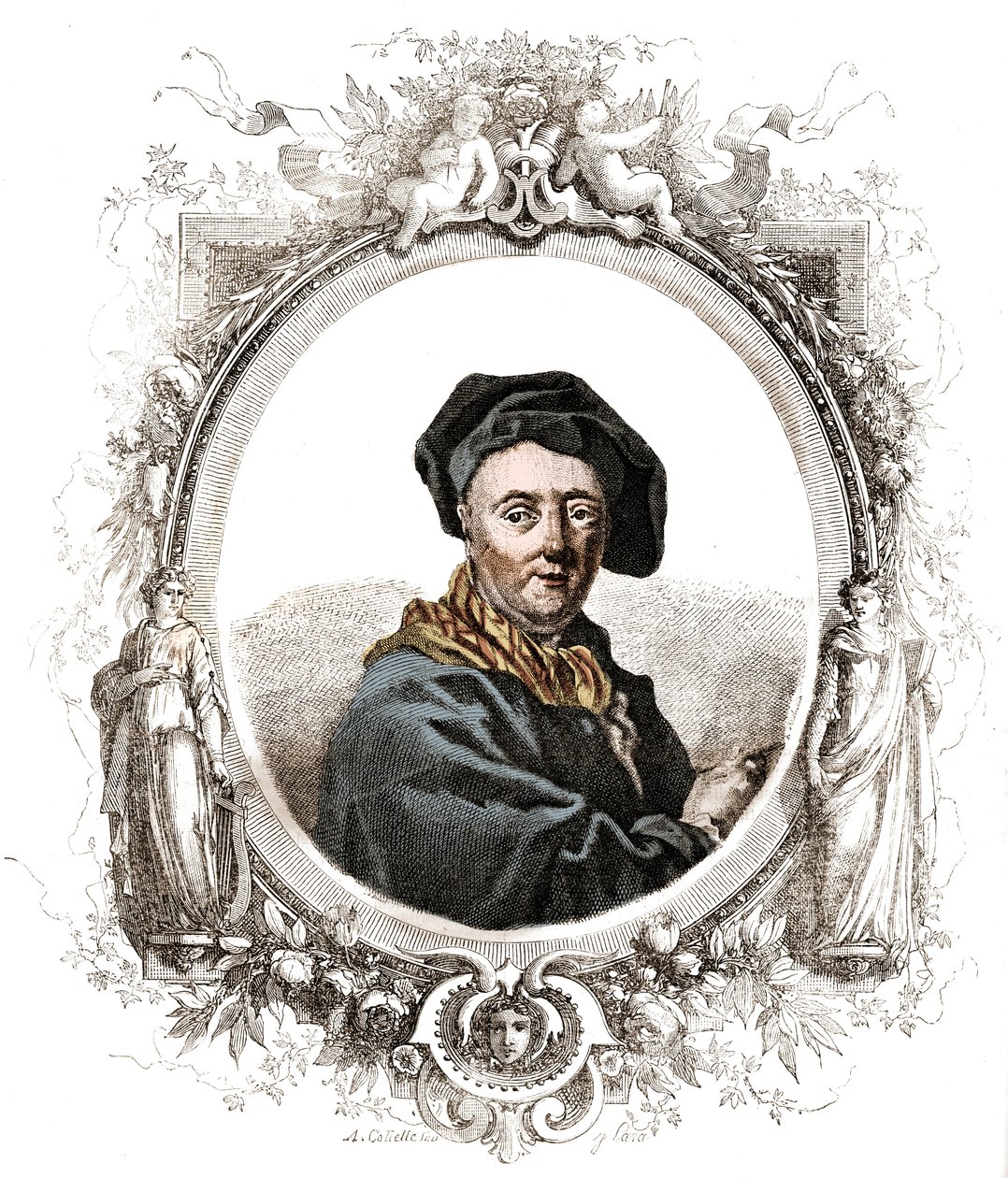 Portrait de Carle Van Loo (1705-1765) peintre français. - Unknown artist
