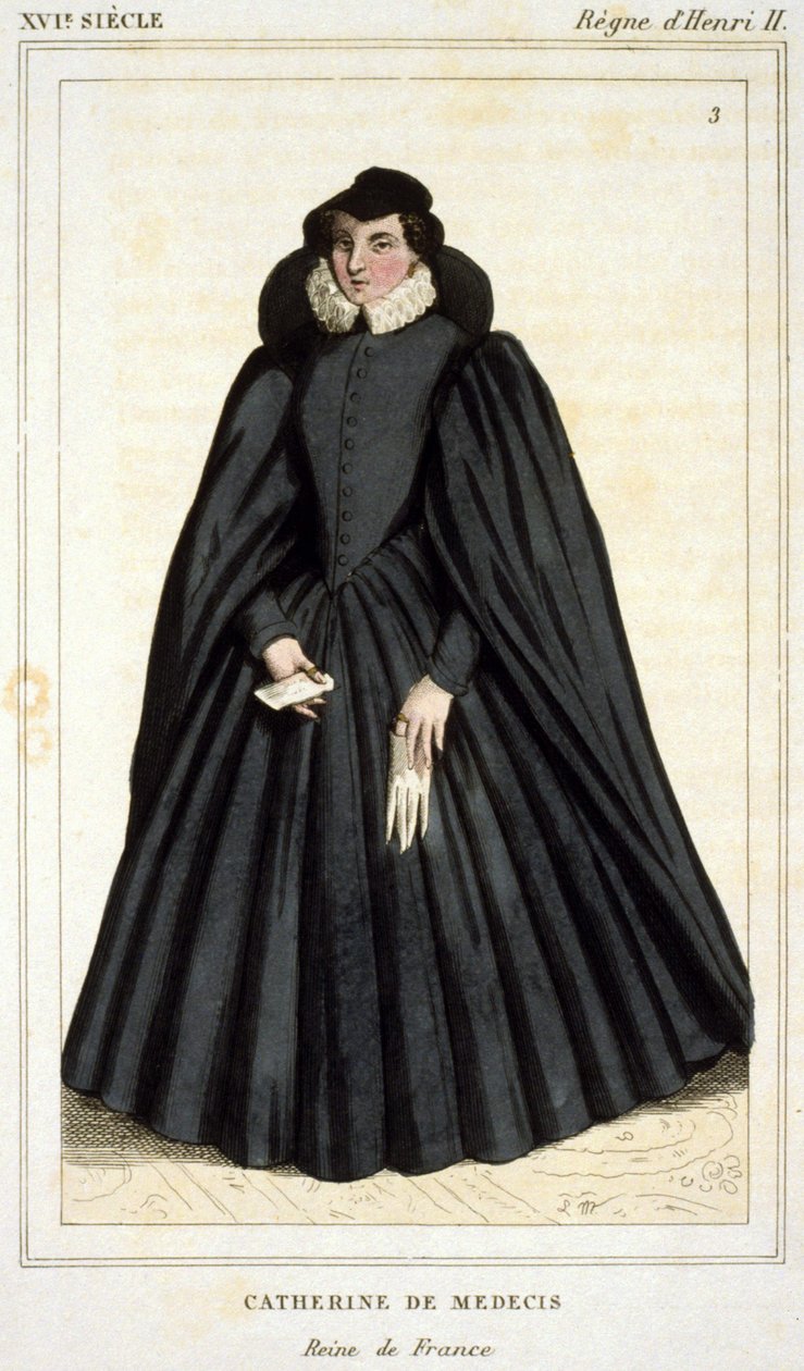 Portrait de Catherine de Médicis (Caterina de Medici) (1519 - 1589), gravure du début du XIXe siècle. - Unknown artist