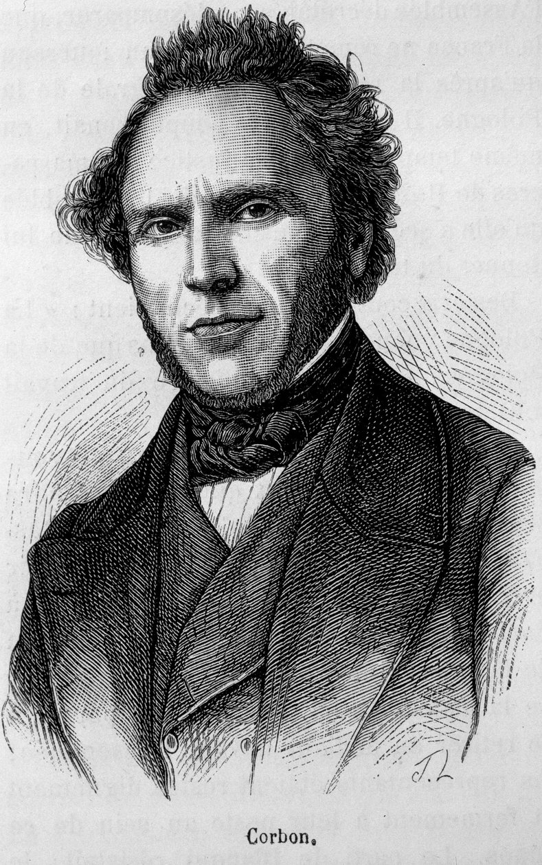Portrait de Claude Anthime Corbon (1808 - 1891). Gravure de la fin du XIXe siècle dans « Histoire de France » par H. Martin. - Unknown artist