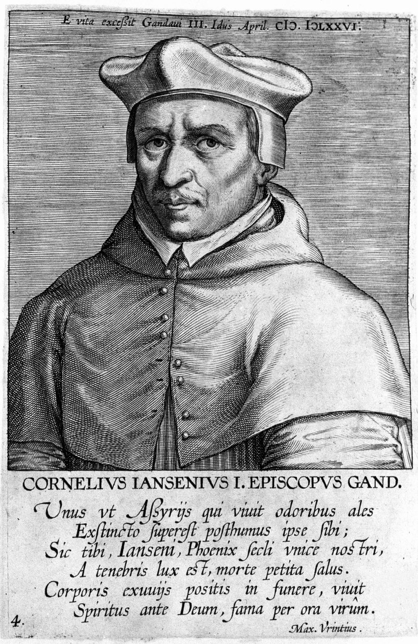 Portrait de Cornelius Jansen, dit Jansenius (1585-1638), fondateur du jansénisme. Gravure du 17e siècle - Unknown artist