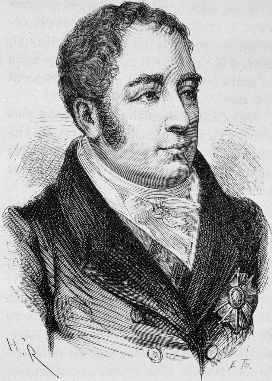 Portrait du Comte Pierre Bruno Daru (1767 - 1829). Gravure de la fin du 19ème siècle dans « Histoire de France » par H. Martin. - Unknown artist