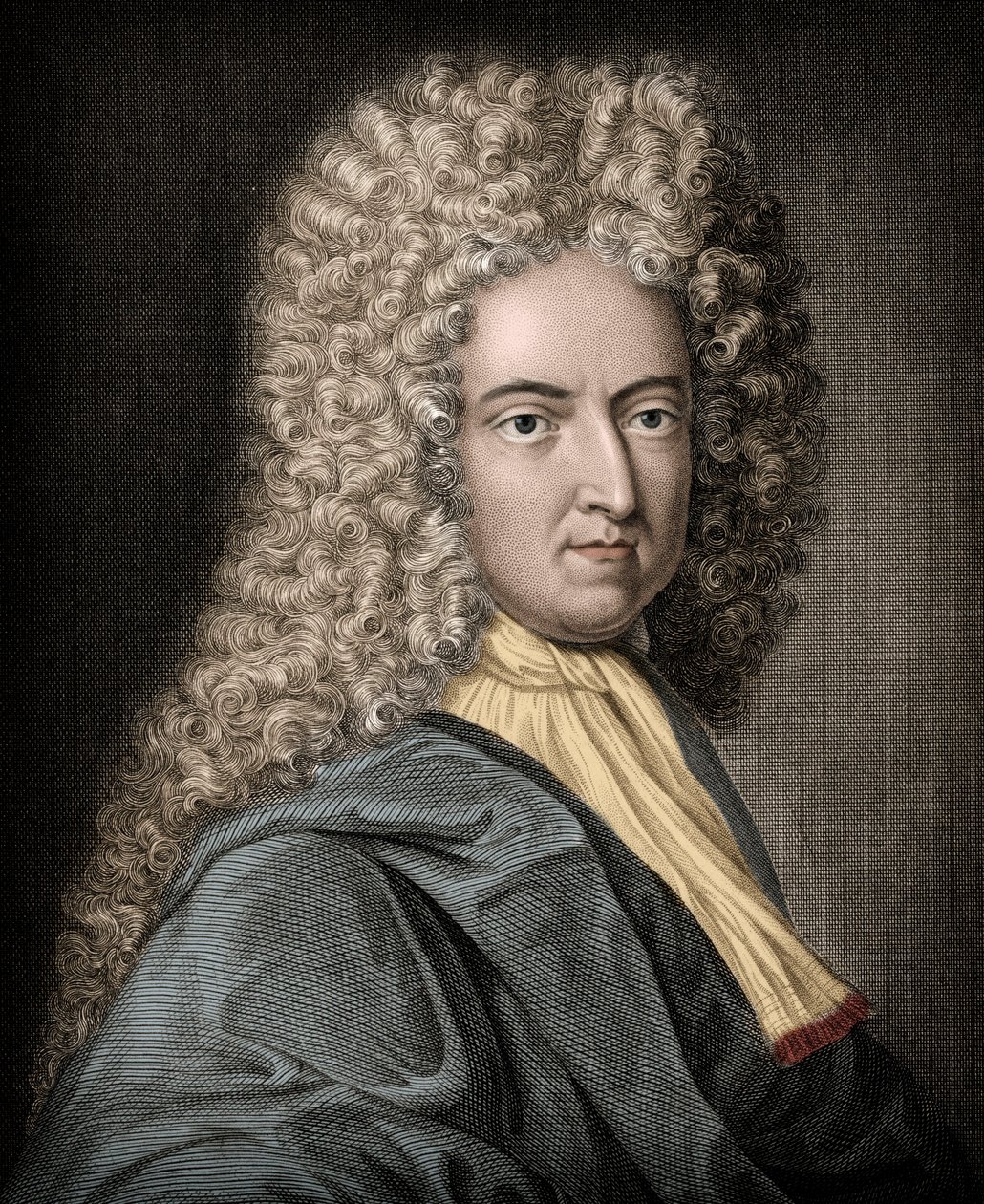Portrait de Daniel Defoe ou Defoe (1660-1731), écrivain et journaliste anglais - Daniel Defoe (1660-1731) - Romancier et journaliste anglais - Unknown artist