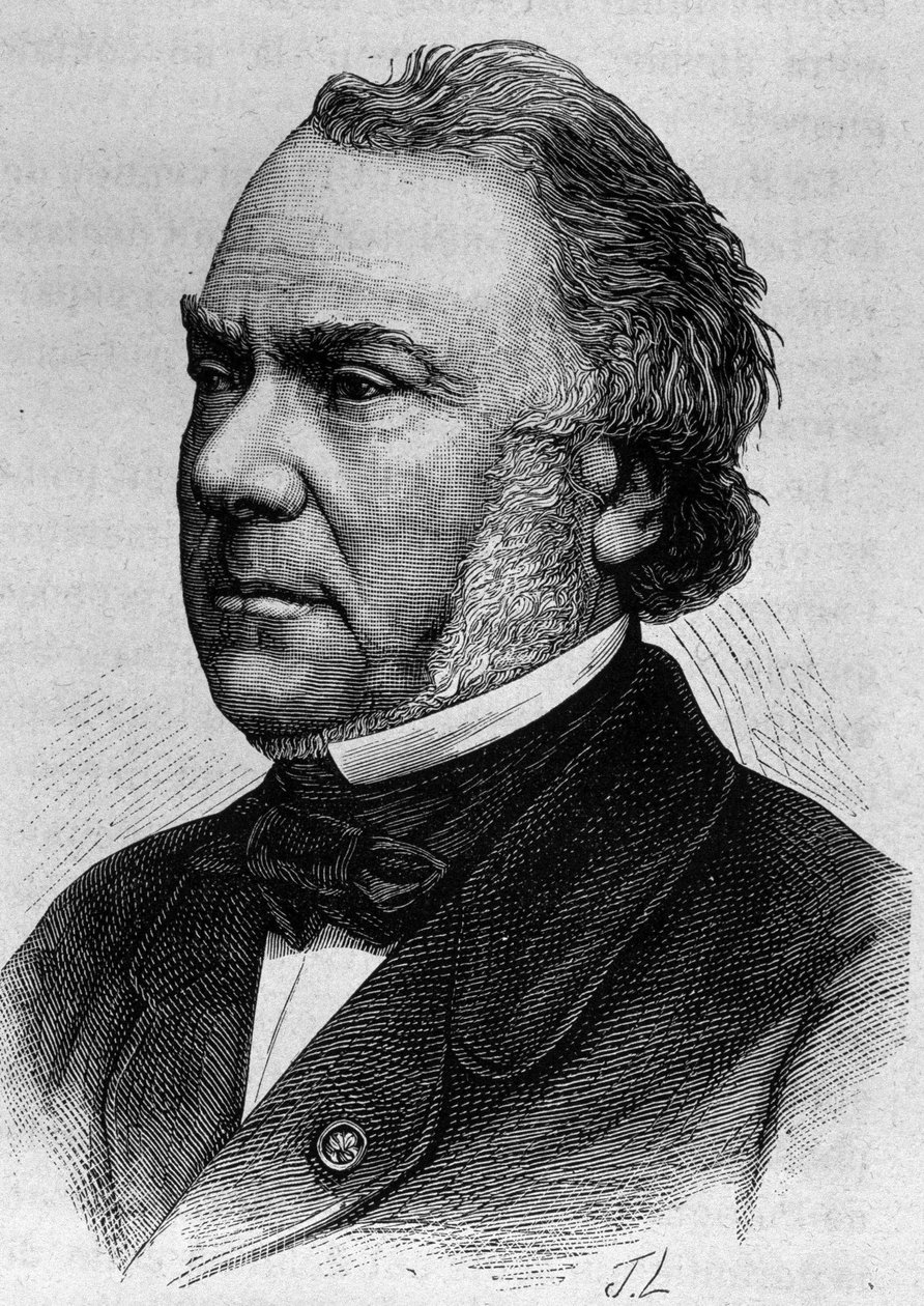 Portrait de Delangle. Gravure de la fin du 19ème siècle dans « Histoire de France » de H. Martin - Unknown artist