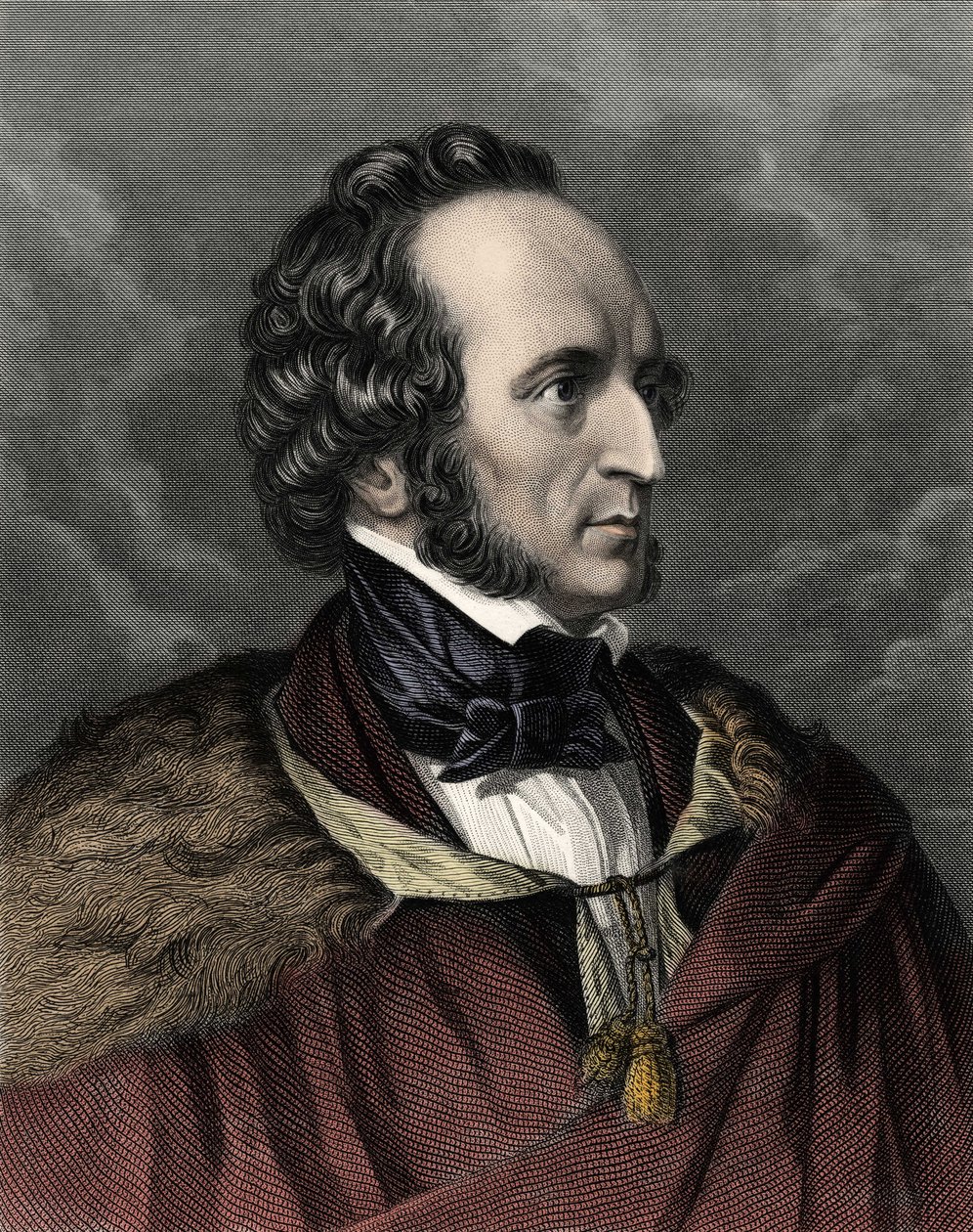 Portrait de Felix Mendelssohn Bartholdy (1809-1847), compositeur et chef d