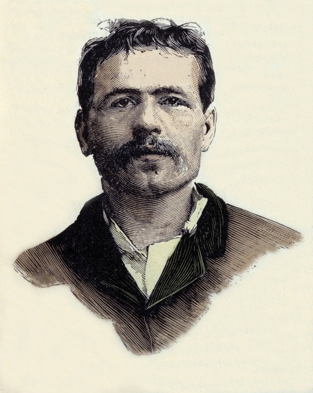 Portrait de François Claudius Koenigstein (1859-1892), activiste terroriste anarchiste français. Gravure du 19ème siècle - Unknown artist