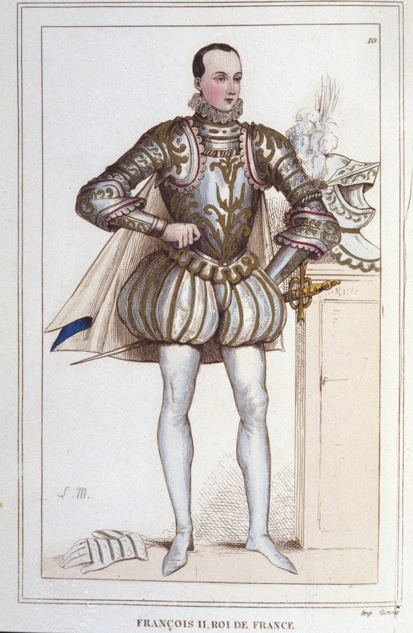 Portrait de François II (1544 - 1560), Roi de France gravure de 1830 - Unknown artist