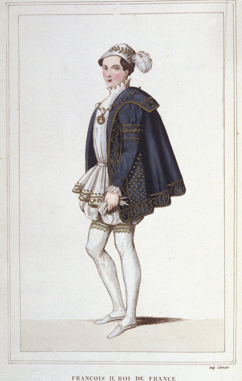 Portrait de François II (1544 - 1560), Roi de France gravure de 1830 - Unknown artist