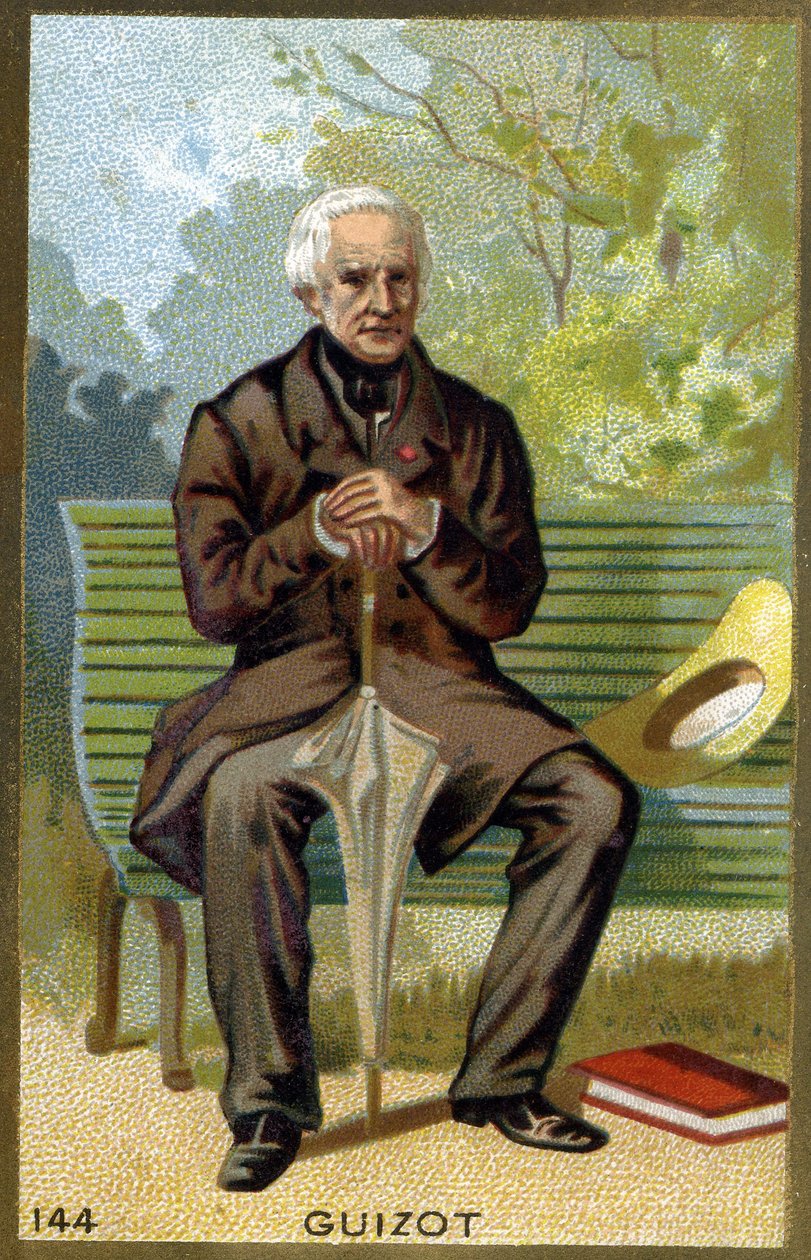 Portrait de François Guizot (1787 - 1874) homme politique et historien français. Chromolithographie du 19ème siècle - Unknown artist