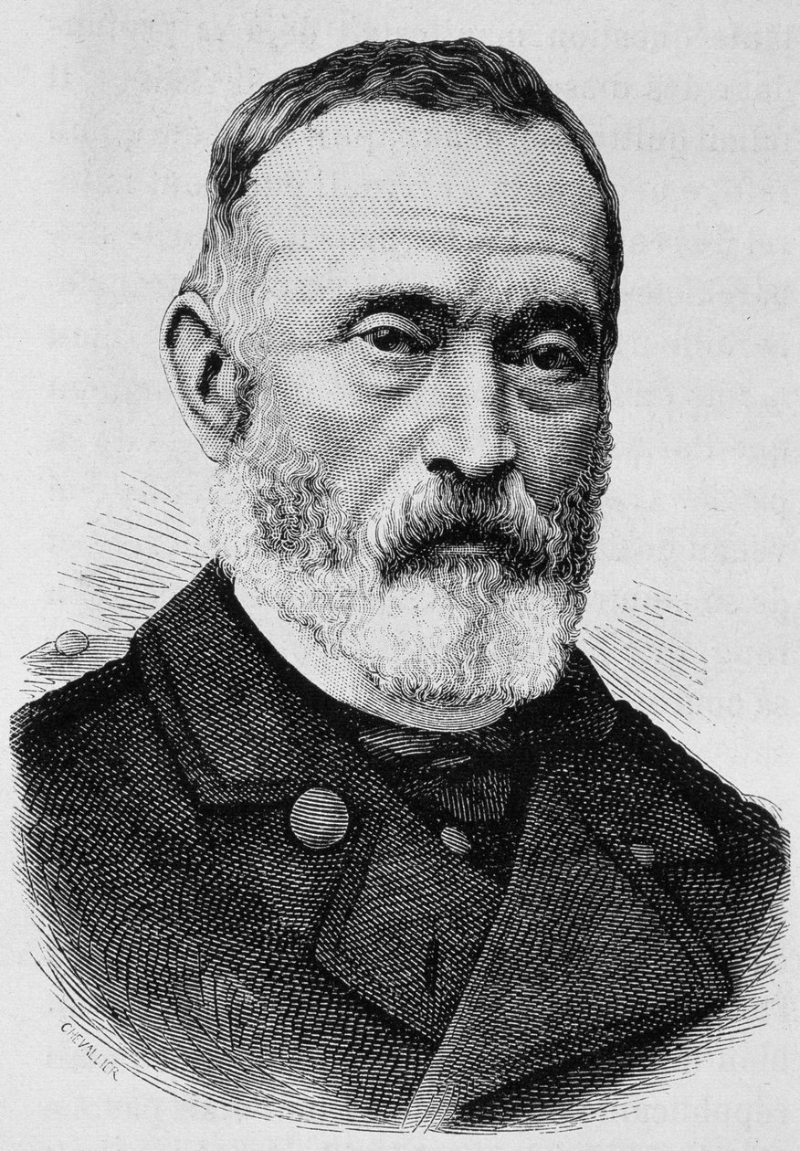 Portrait du général Clément Thomas (1809-1871). Gravure de la fin du 19e siècle dans « Histoire de France » de H. Martin - Unknown artist