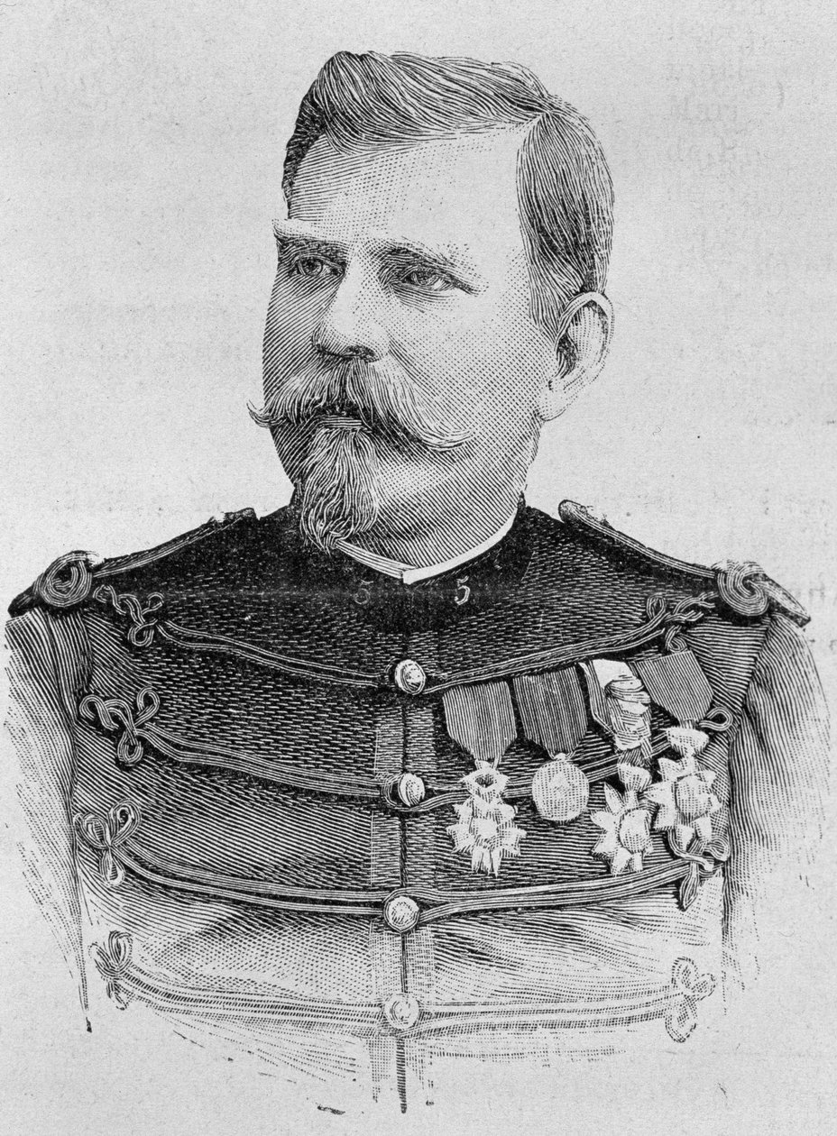 Portrait du Général Joseph Joffre (1852 - 1931). Gravure de la fin du XIXe siècle dans « Histoire de France » par H. Martin. - Unknown artist