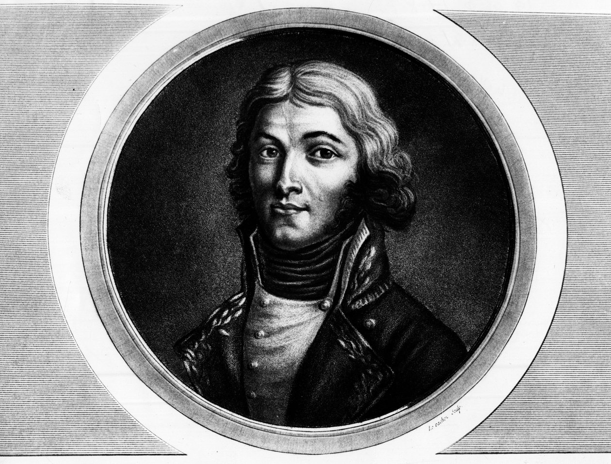 Portrait du Général Louis Lazare Hoche (1768-1797). Gravure dans "Collection complète des tableaux historiques de la Révolution française, en trois volumes." 1804 - Unknown artist
