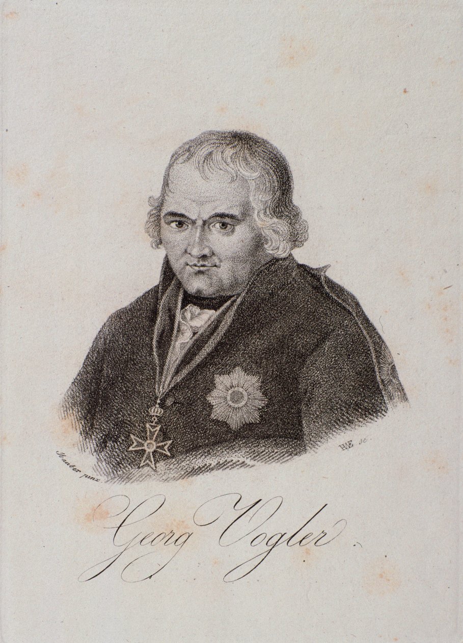 Portrait de Georg Joseph Vogler (abbé Vogler) (gravure) - Unknown artist