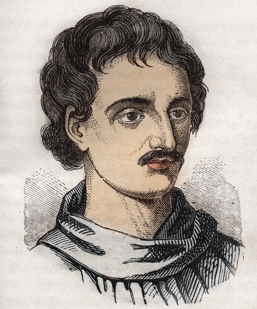 Portrait de Giordano Bruno (1548-1600) frère dominicain italien, philosophe, mathématicien, poète et astrologue - Unknown artist