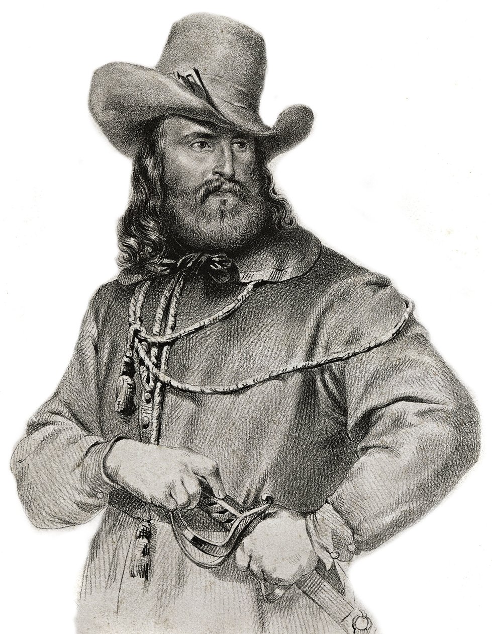 Portrait de Giuseppe Garibaldi (1807-1882), général, patriote italien et chef - Unknown artist