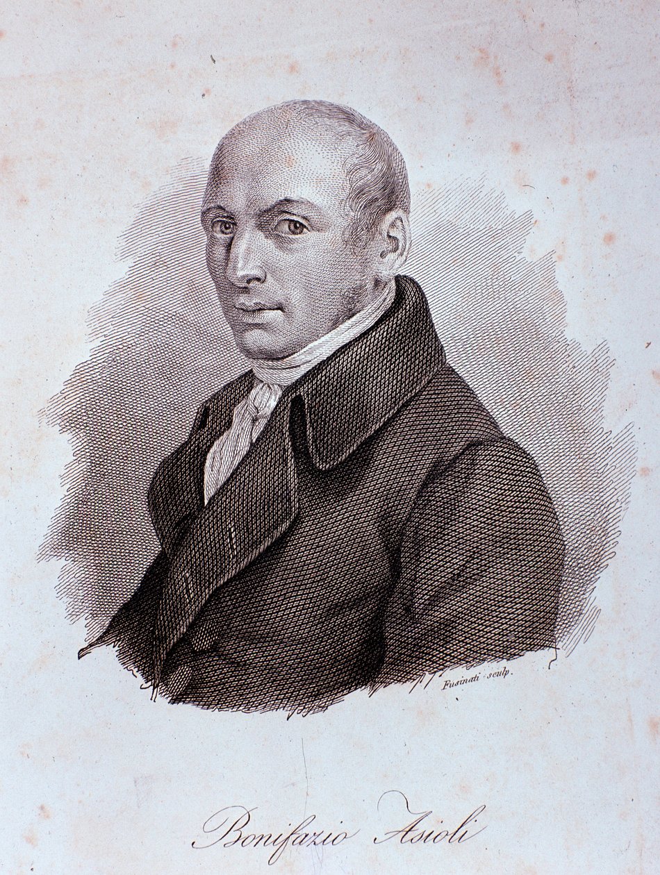 Portrait du compositeur italien Bonifazio Asioli Gravure. 19ème siècle. Milan, bibliothèque du conservatoire - Unknown artist