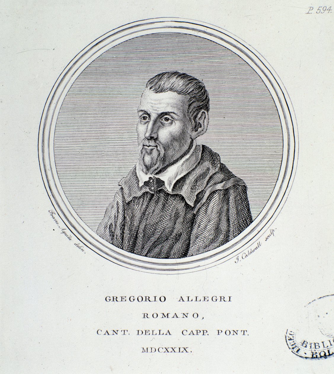 Portrait du compositeur italien Gregorio Allegri (1582-1652) - Unknown artist
