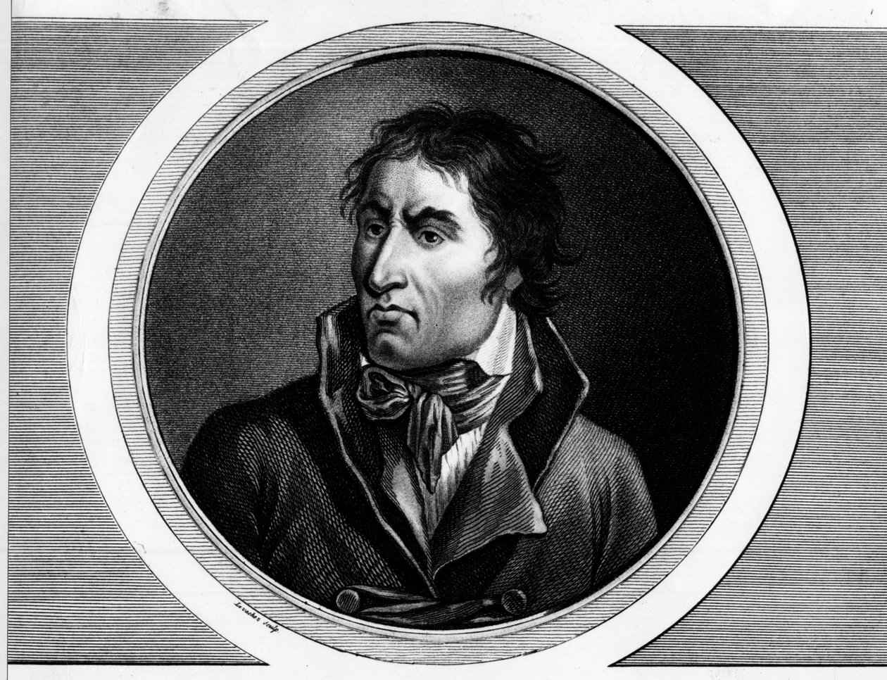 Portrait de Jean Baptiste Carrier (1756 - 1794), homme politique français. Gravure dans « Collection complète des tableaux historiques de la Révolution française, en trois volumes. » 1804 - Unknown artist