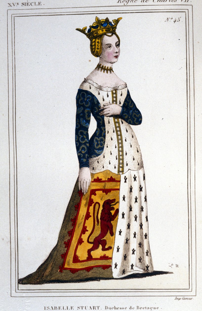 Portrait de Jeanne - Isabelle Stuart (1426 - 1494/9), Duchesse de Bretagne - Unknown artist