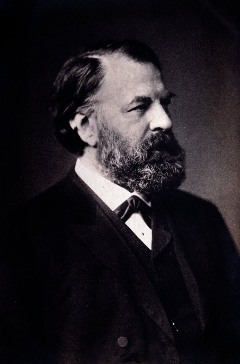 Portrait de Joseph Joachim (1831-1907) violoniste, compositeur et directeur hongrois. Photographie. Milan, biblioteca del conservatorio - Unknown artist