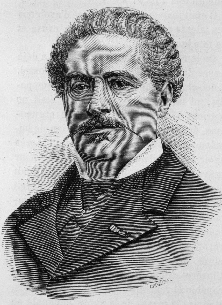 Portrait de Jules Ducatel. Gravure du XIXe siècle. - Unknown artist