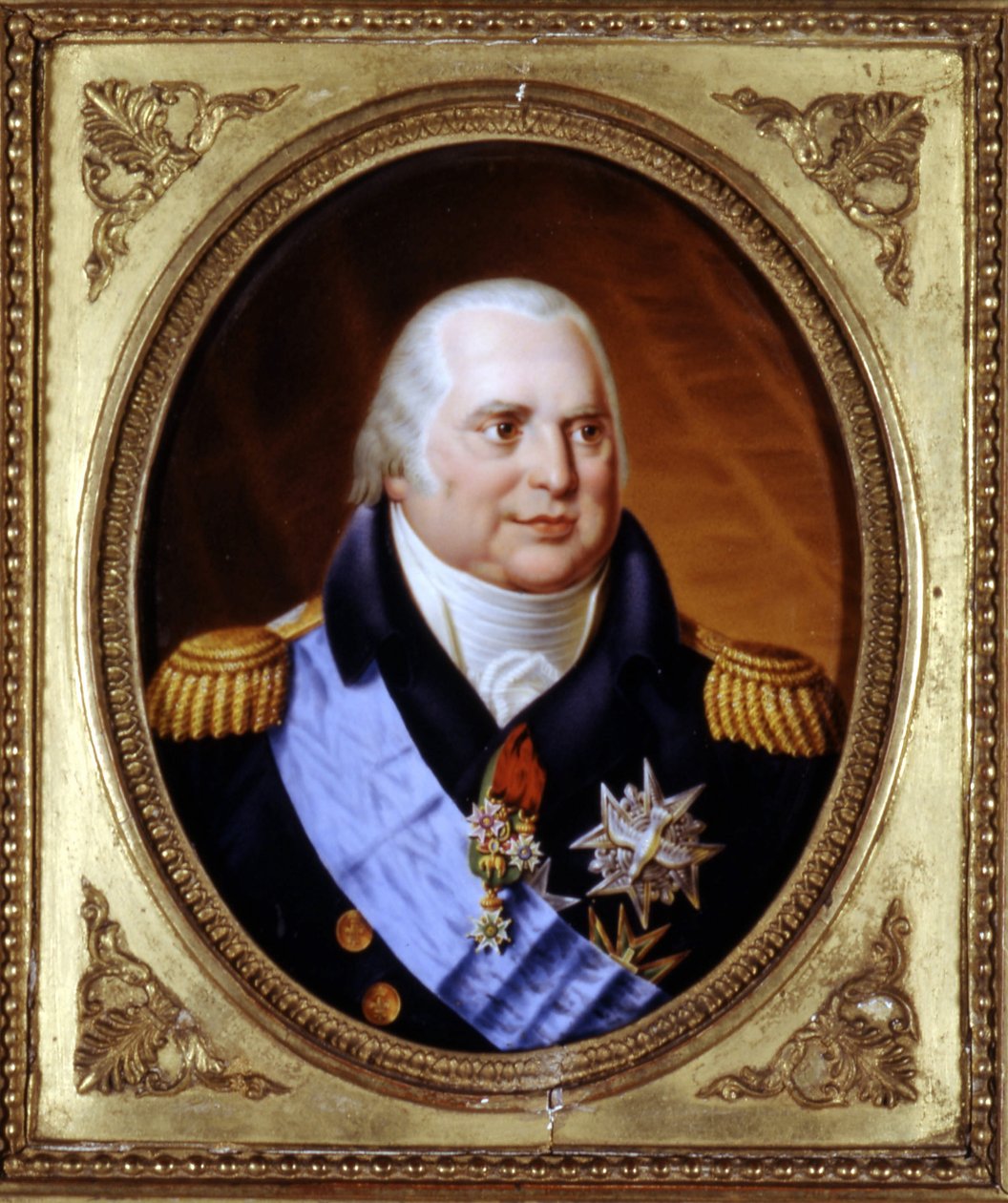 Portrait de Louis XVIII (1755 - 1824). Peinture. Collection privée - Unknown artist