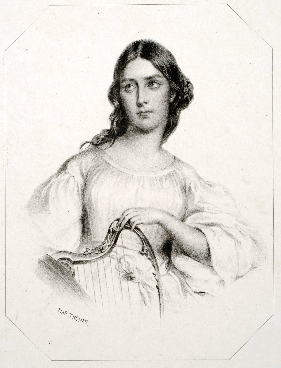 Portrait de Maria Garcia dite la Malibran (1808-1836) chanteuse mezzo soprano. - Unknown Artist