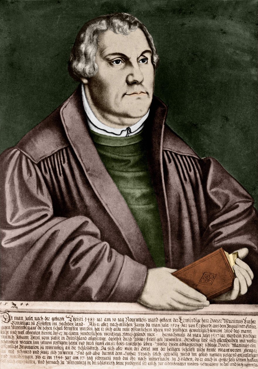 Portrait de Martin Luther (1483 - 1546) - Gravure de 1544 - Unknown artist