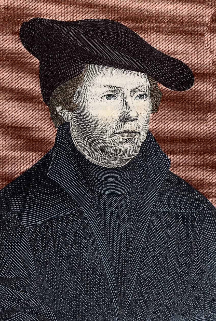 Portrait de Martin Luther (1483 - 1546) réformateur religieux allemand - gravure - Unknown artist