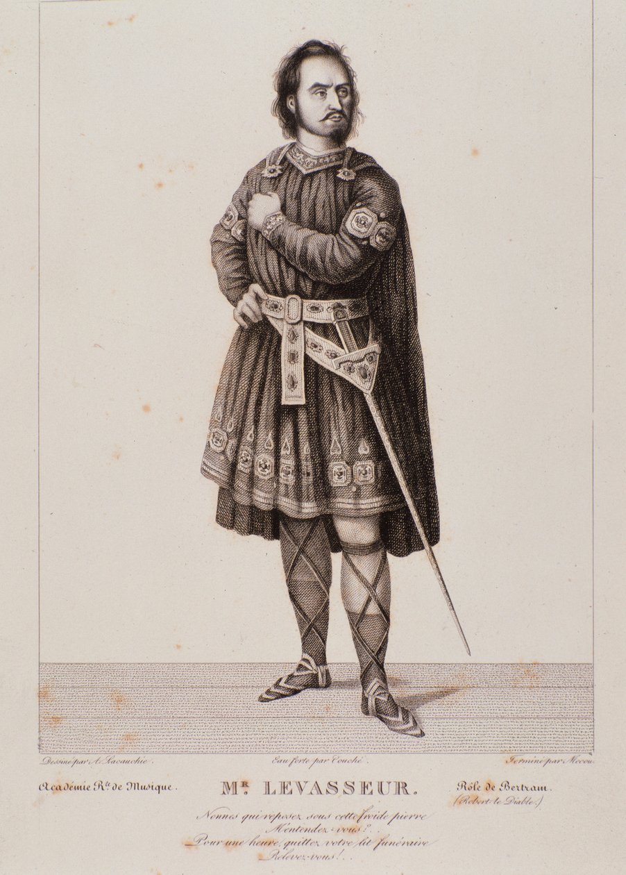 Portrait de Nicolas Prosper Levasseur en Bertram dans l