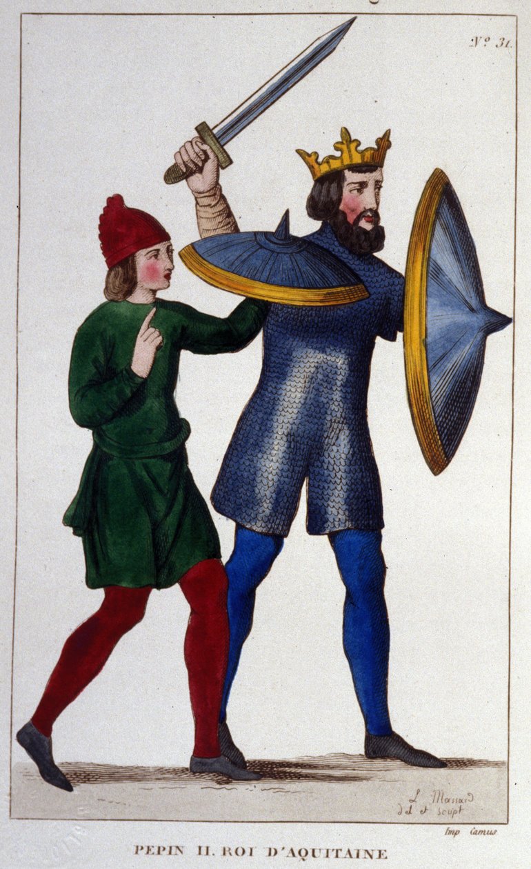 Portrait de Pépin II (823 - 864), Roi d