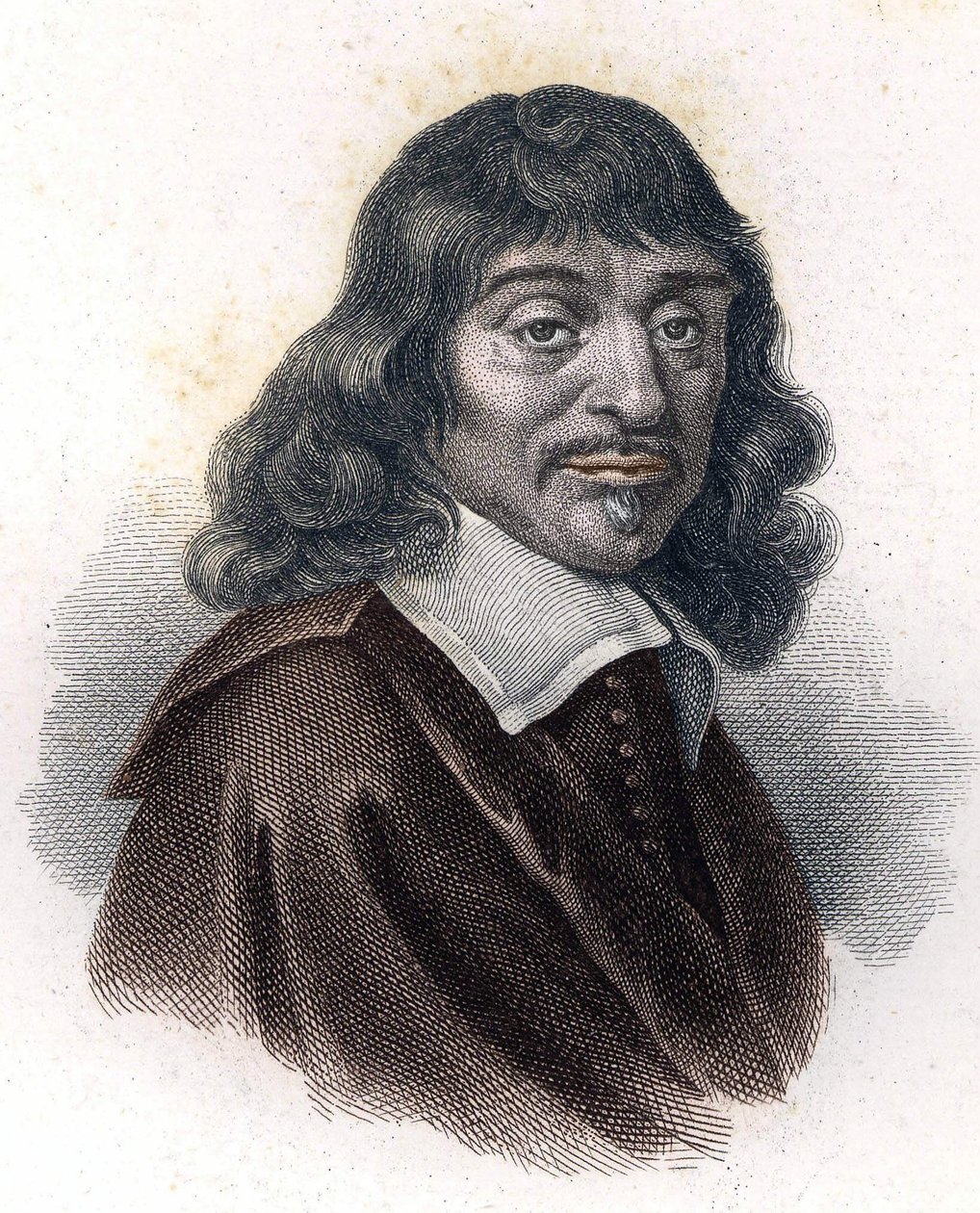Portrait de René Descartes, gravure du 19e siècle. - Unknown artist