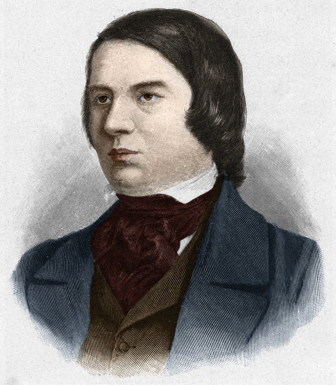 Portrait de Robert Schumann (1810-1856), compositeur allemand. d