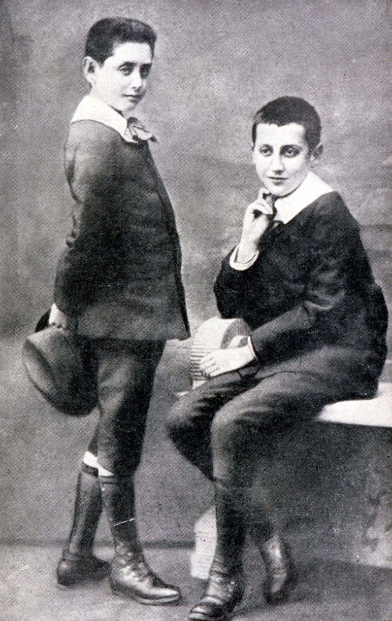 Portrait de Robert et Marcel Proust, vers 1885 - Unknown artist