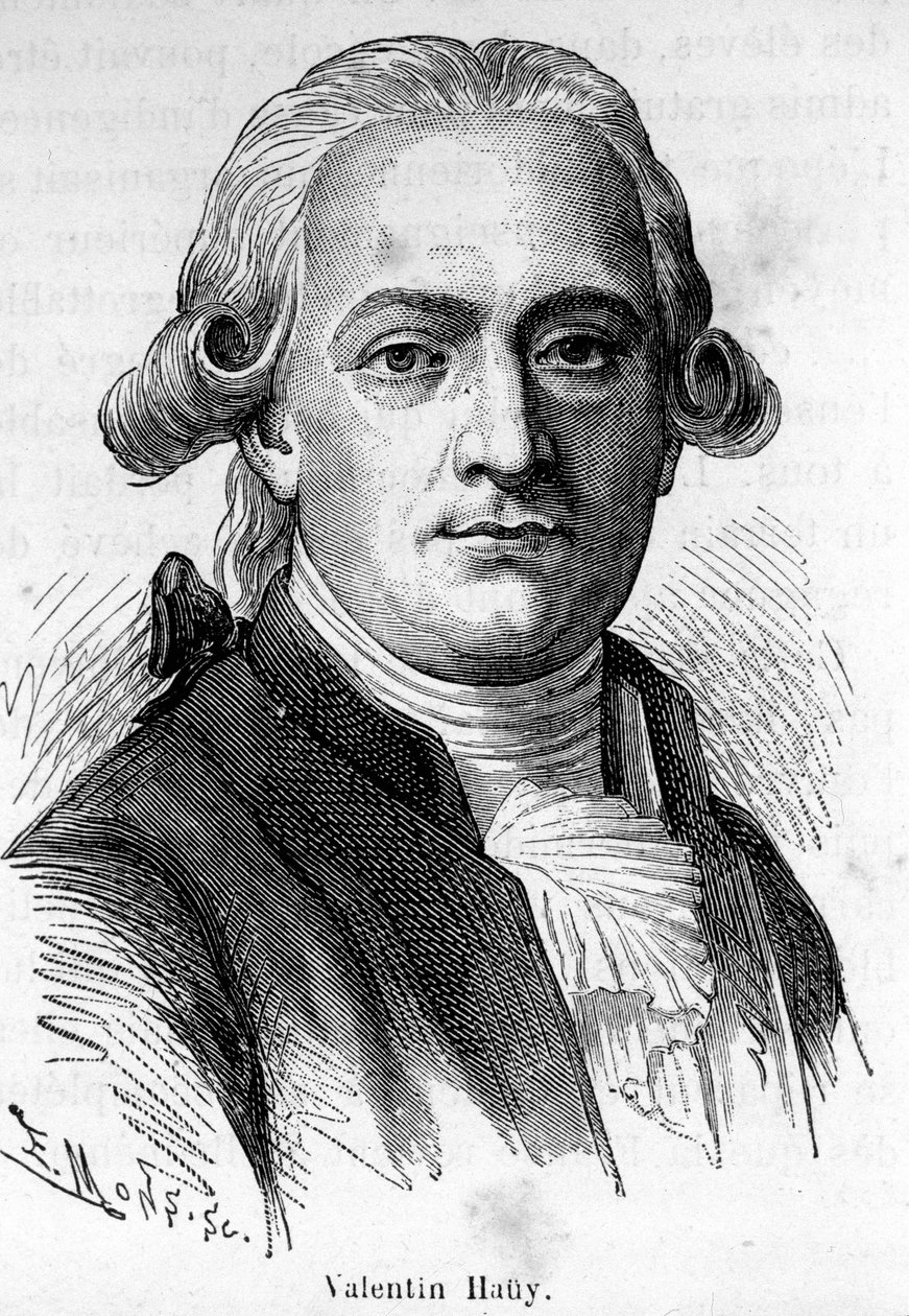 Portrait de Valentin Haüy, pédagogue français (1745-1822), il se consacra à l