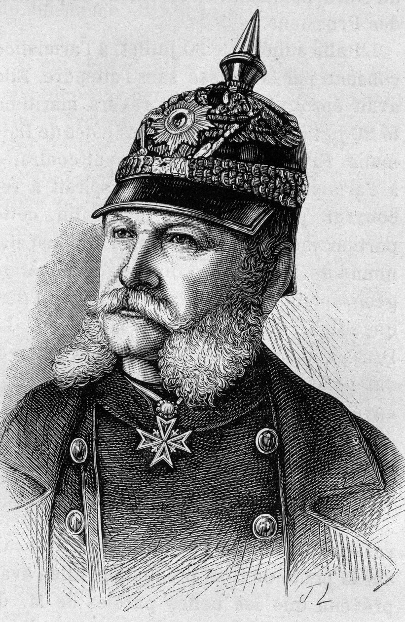 Portrait de Guillaume Ier (1797 - 1888). Gravure de la fin du XIXe siècle dans "Histoire de France" par H. Martin - Unknown artist