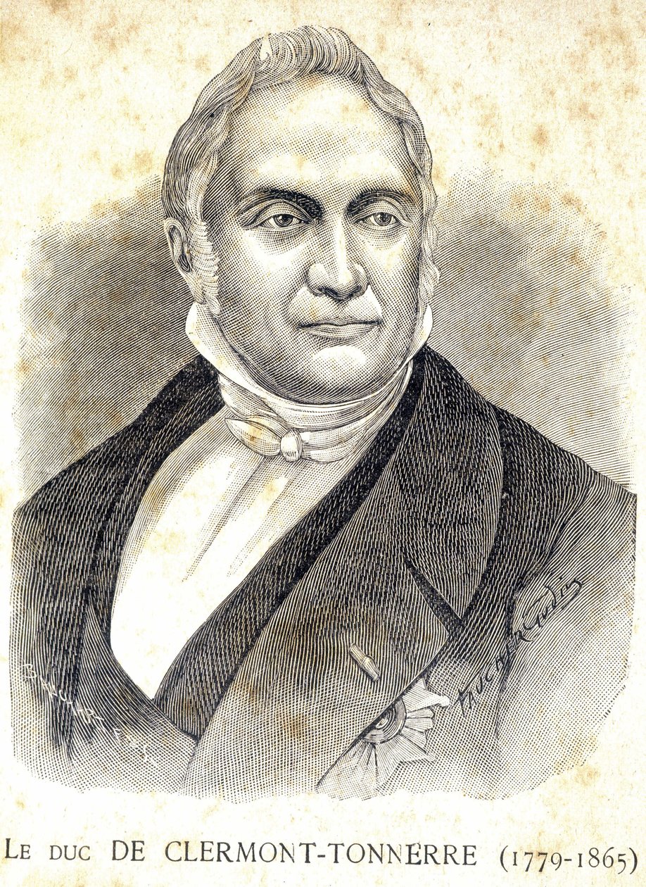 Portrait du duc de Clermont-Tonnerre (1779 - 1865) - dans « Les Contemporains », fin du 19ème siècle - Unknown artist