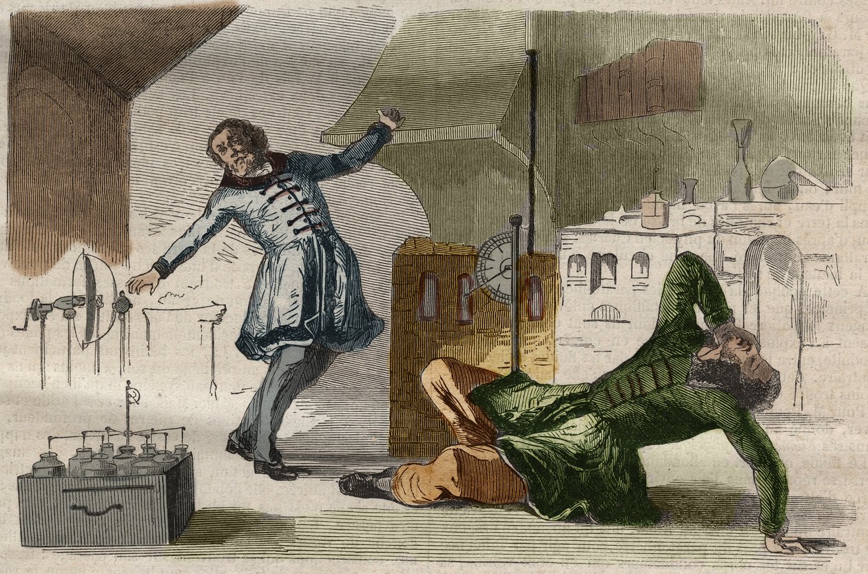 Le professeur Georges Guillaume (Wilhelm) Richmann (1711-1753) mort dans son atelier suite à une expérience avec un électromètre - Unknown artist