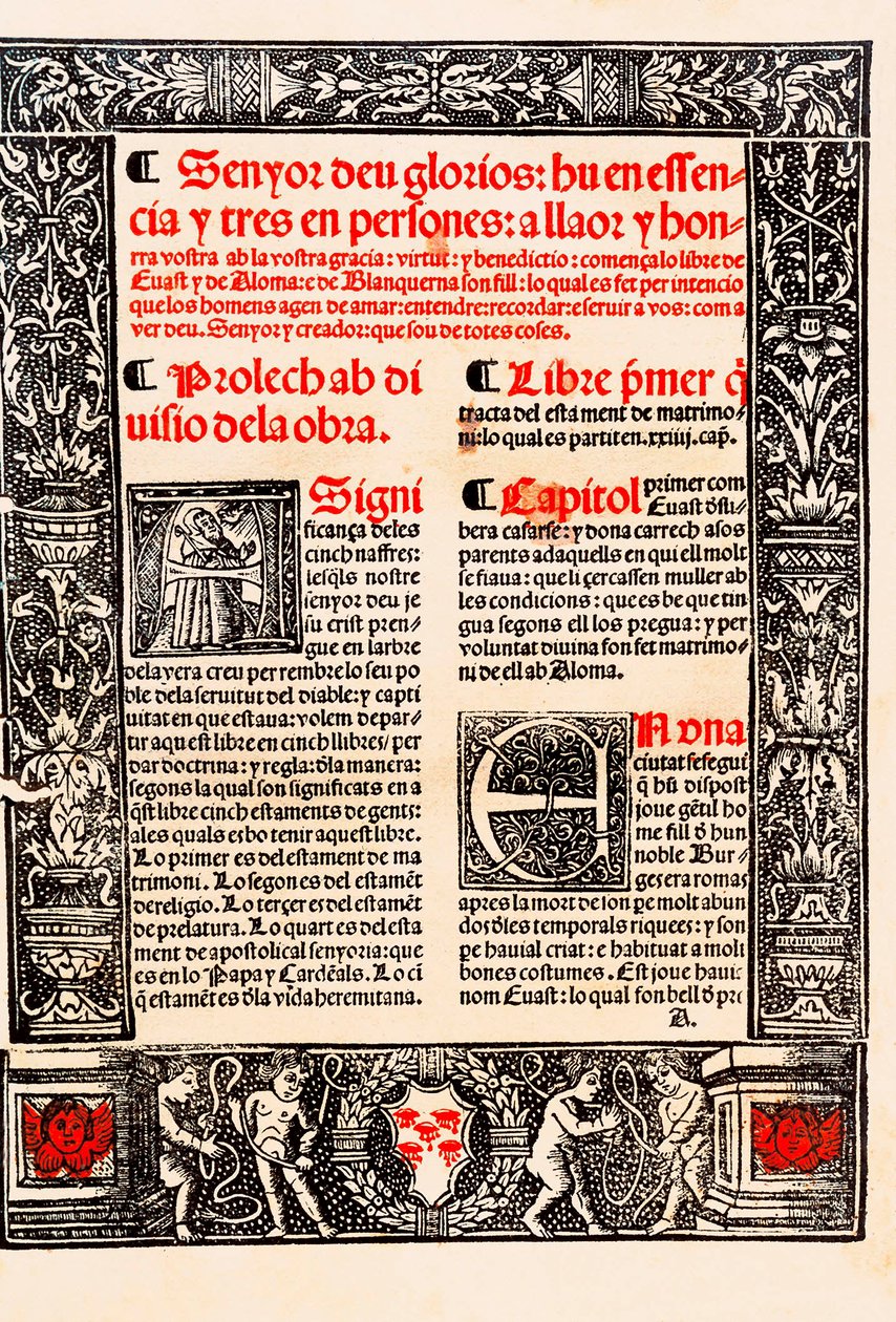 Prologue de Blanquerna par Raymond Lulle - Unknown artist