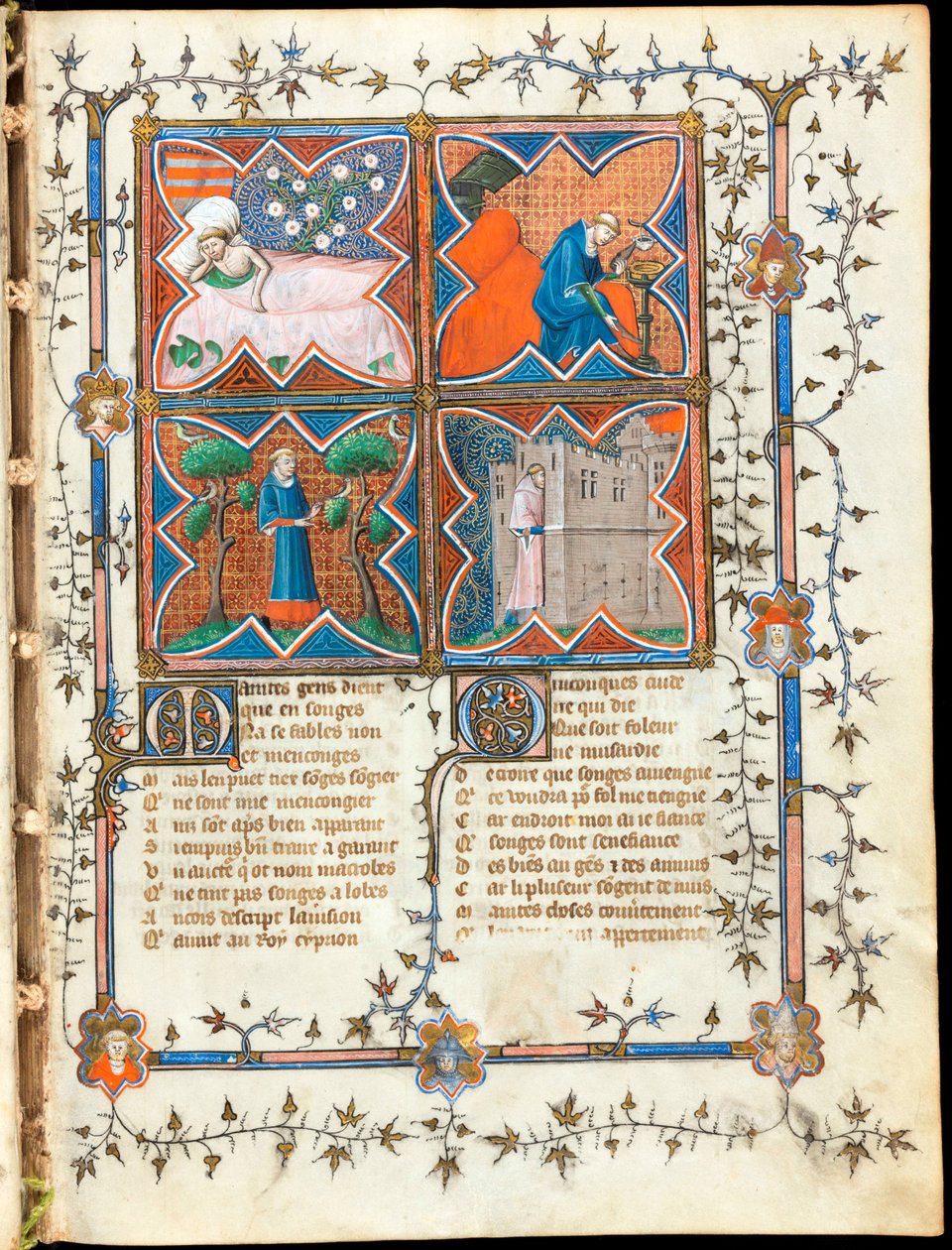 Quatre hommes occupés à différentes activités - Unknown artist