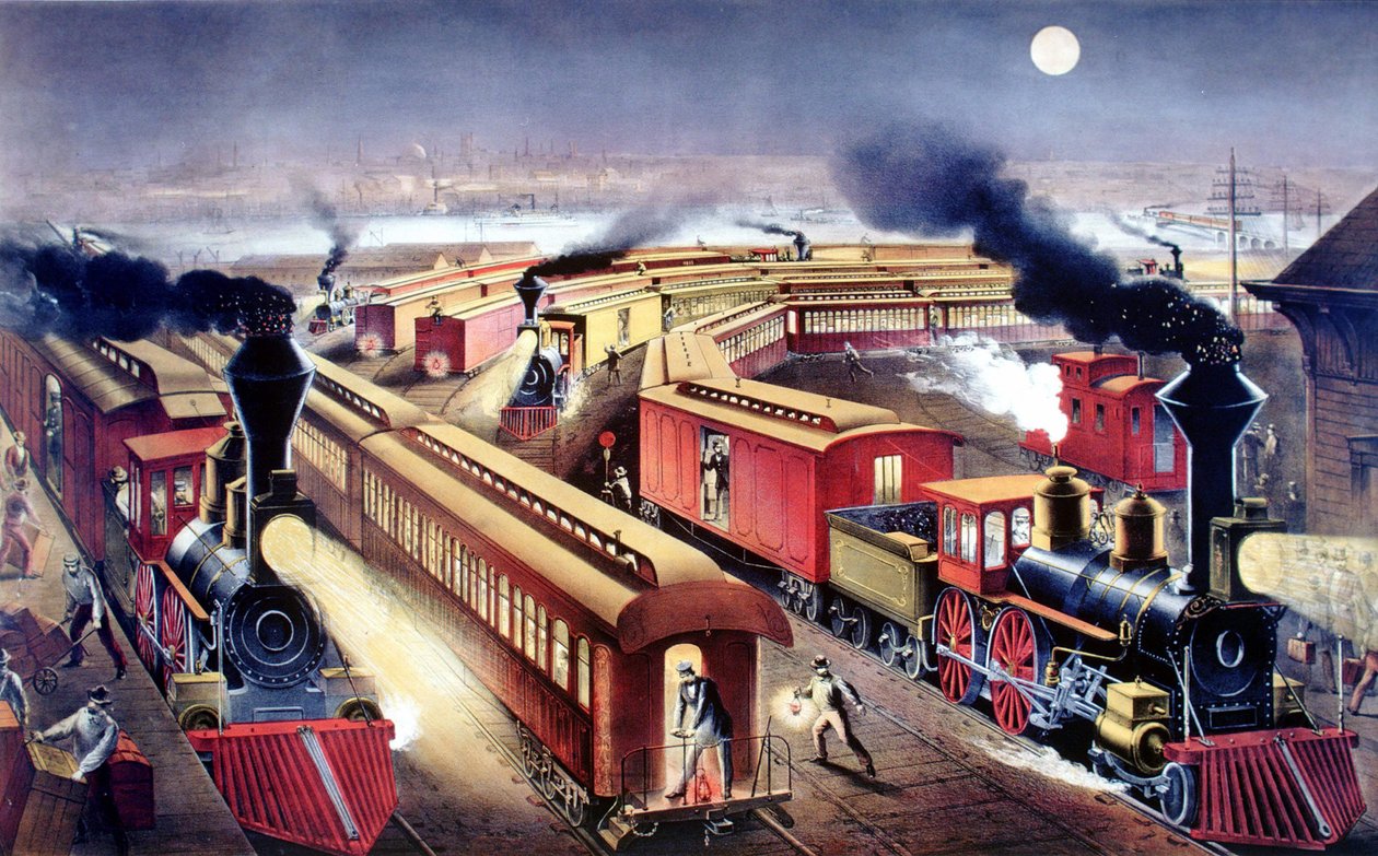 Chemin de fer aux États-Unis - Unknown artist